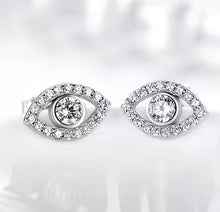 Load image into Gallery viewer, pendientes de plata de primera ley y Circonia cúbica para mujer