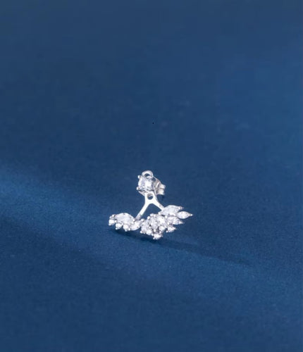 pendientes de plata de ley 925 con alas de boda para mujer