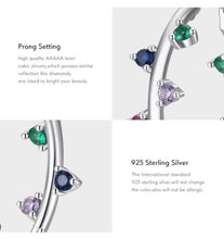 Load image into Gallery viewer, pendientes de aro de Plata de Ley 925 para mujer