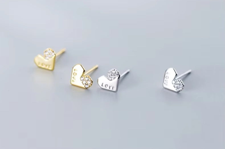 pendientes de tuerca de circonita deslumbrantes para mujer, joyería fina romántica