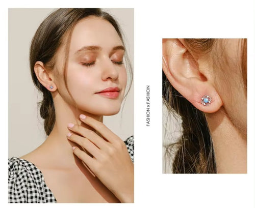 pendientes de plata de ley 925 auténtica para mujer