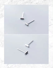 Load image into Gallery viewer, pendientes de tuerca cilíndricos minimalistas para mujer