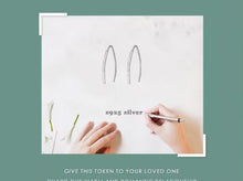 Load image into Gallery viewer, pendientes de gota geométricos simples para mujer y niña, aretes minimalistas de Plata de Ley 925 auténtica, joyería con estilo