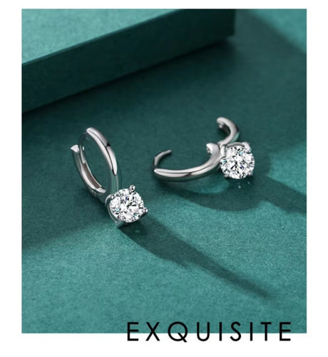 pendientes de aro de circonia cúbica para mujer