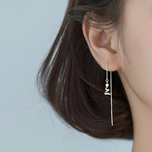Cargar imagen en el visor de la galería, pendientes largos de plata esterlina 925 para mujer, joyería fina Original