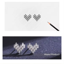 Load image into Gallery viewer, pendientes de plata de ley 925 con forma de corazón para mujer
