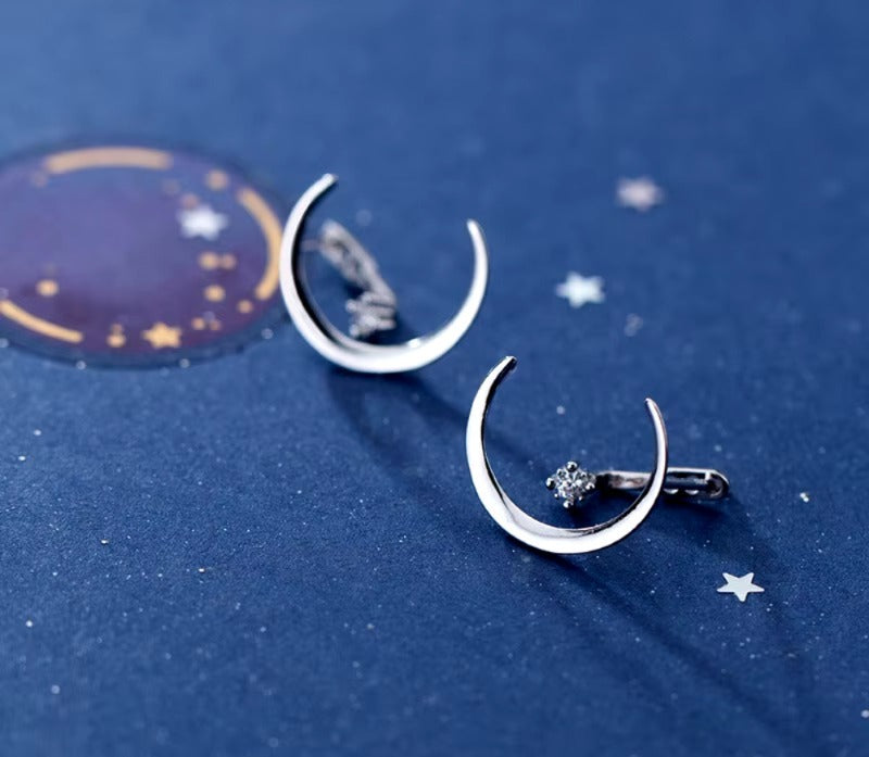 lujo Luna joyería de plata para mujeres