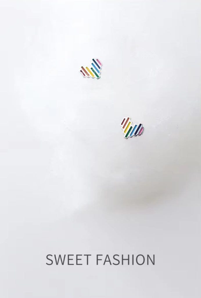 recién llegados lindo Arco Iris corazones joyería para mujeres