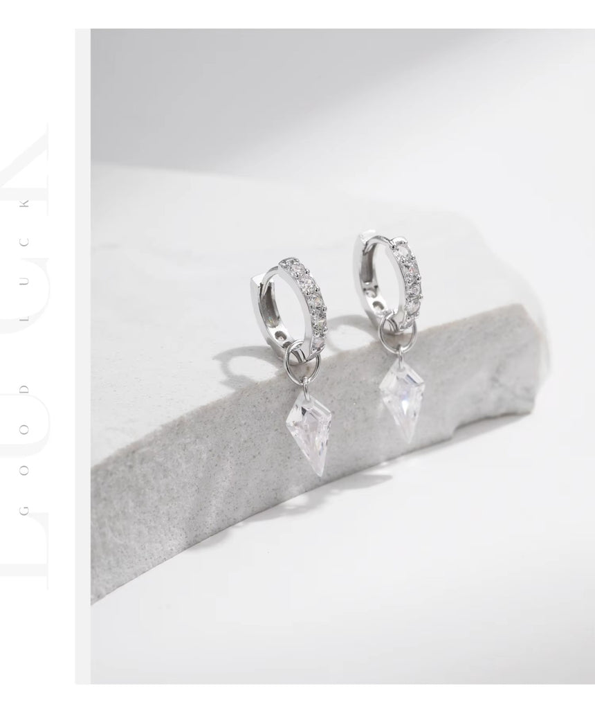 pendientes de aro de plata esterlina 925 para mujer
