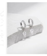 Load image into Gallery viewer, pendientes de aro de plata esterlina 925 para mujer
