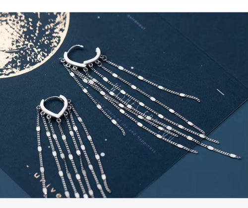 pendientes colgantes para mujer, de Plata de Ley 925 auténtica