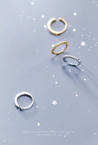 pendientes de Clip minimalistas para mujer y niña