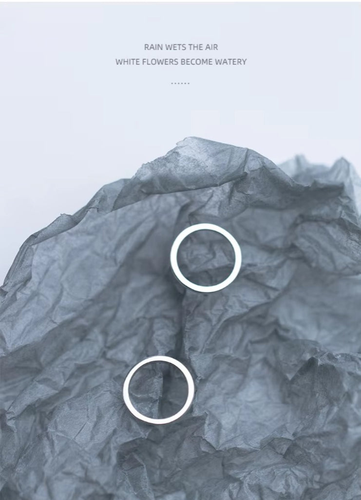 pendientes geométricos sencillos para mujer, de Plata de Ley 925 auténtica, redondos