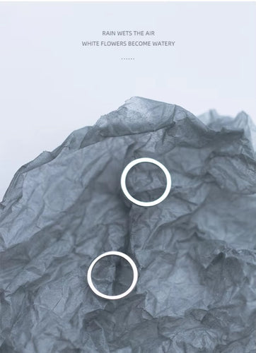 pendientes geométricos sencillos para mujer, de Plata de Ley 925 auténtica, redondos