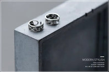 Load image into Gallery viewer, Vintage Stripe Clip pendientes encanto elegante 925 Plata de ley pendiente para mujeres