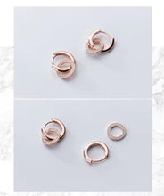 Load image into Gallery viewer, pendientes de aro brillantes para mujer