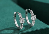 pendientes de aro de Plata de Ley 925 auténtica para mujer