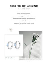 Load image into Gallery viewer, pendientes de aro de Plata de Ley 925 para mujer, aretes con hebillas de oreja de ópalo