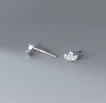 Load image into Gallery viewer, pendientes de plata de primera ley y Circonia cúbica para mujer