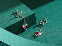 Load image into Gallery viewer, pendientes de plata de ley 925 con letras románticas para mujer