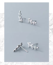 Cargar imagen en el visor de la galería, Vinage-pendientes de tuerca de árbol de la vida para mujer, de Plata de Ley 925, a la moda