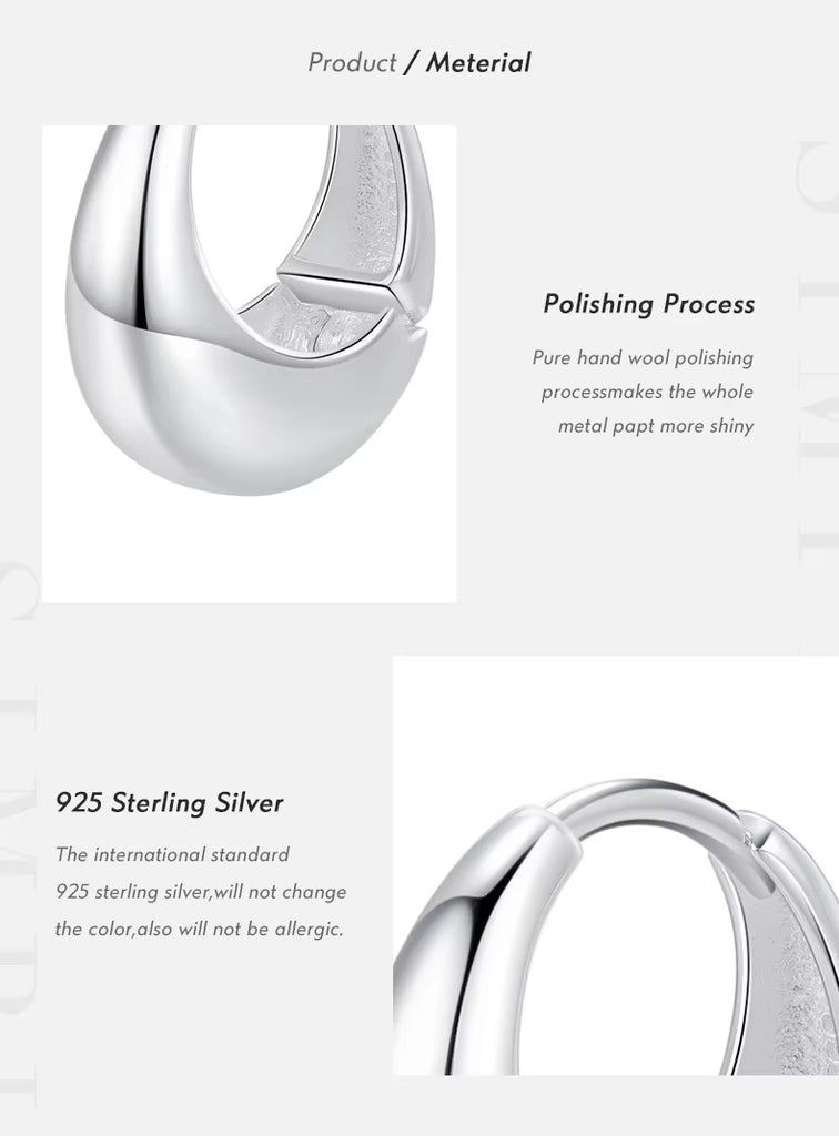pendientes de aro de Plata de Ley 925 p