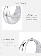 Load image into Gallery viewer, pendientes de aro de Plata de Ley 925 p