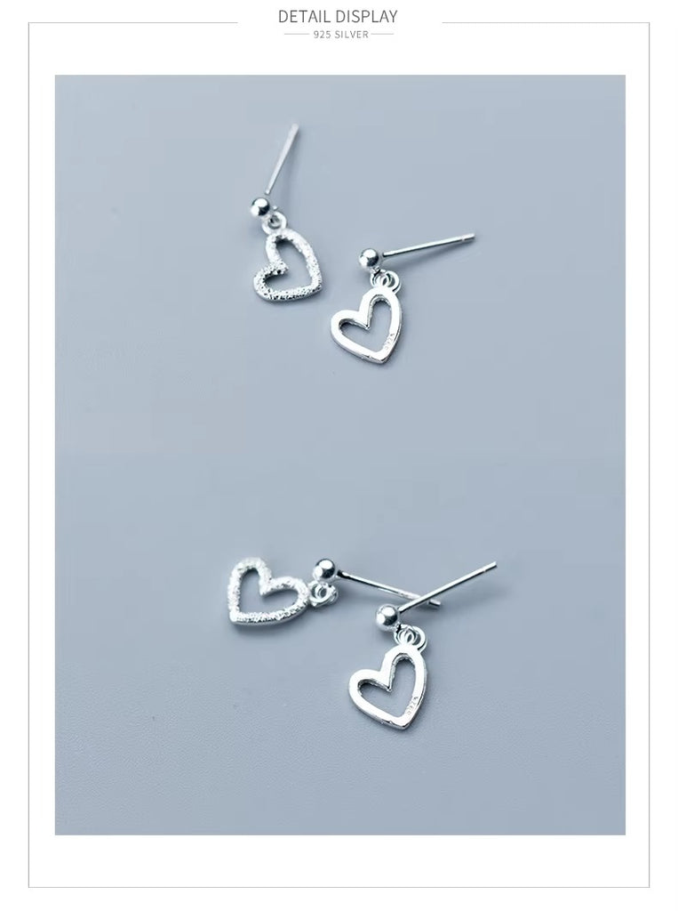 pendientes de plata de ley 925 auténtica para mujer, aretes colgantes Vintage esmerilados