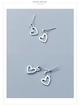 Load image into Gallery viewer, pendientes de plata de ley 925 auténtica para mujer, aretes colgantes Vintage esmerilados
