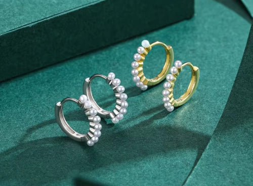 pendientes de aro de plata de ley 100% para mujer