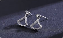 Load image into Gallery viewer, pendientes de plata de ley 925 para mujer, joyería de boda elegante y fina, con cierre de tuerca