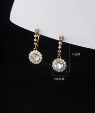 Load image into Gallery viewer, pendientes de plata de ley 925 con Circonia cúbica