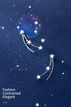 Cargar imagen en el visor de la galería, Venta caliente Real 925 Plata de Ley estrellas línea moda pendientes encanto Simple para mujeres