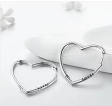 Load image into Gallery viewer, pendientes de aro de plata esterlina 100% 925 para mujer