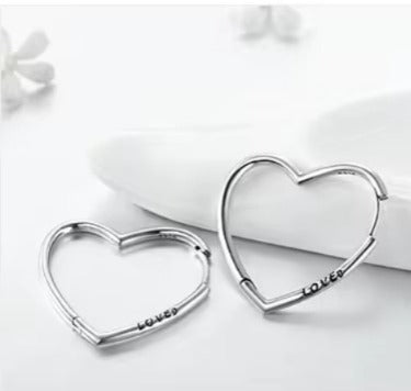 pendientes de aro de plata esterlina 100% 925 para mujer