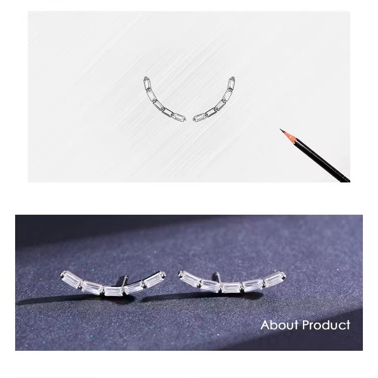 pendientes de plata esterlina 925 para mujer, joyería fina de lujo con corte de Esmeralda