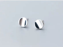 Cargar imagen en el visor de la galería, pendientes redondos de Plata de Ley 925 para mujer, joyería con diseño único Simple