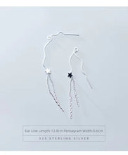 Cargar imagen en el visor de la galería, Pendientes largos de moda con borla de estrellas de Modian