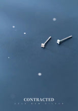 Cargar imagen en el visor de la galería, pendientes pequeños de plata de ley 100% y Circonia cúbica para mujer