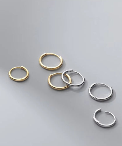 pendientes de aro de Plata de Ley 925 para mujer, aretes pequeños