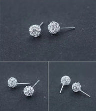 Cargar imagen en el visor de la galería, Venta caliente redondo Clew línea Stud pendientes 925 plata esterlina encanto Simple