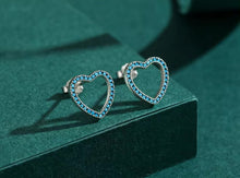 Cargar imagen en el visor de la galería, pendientes de tuerca de Plata de Ley 925 para mujer