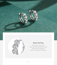 Load image into Gallery viewer, pendientes de plata de primera ley y Circonia cúbica para mujer