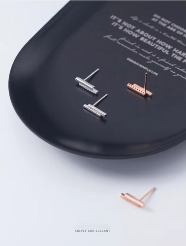 pendientes minimalistas de circón para mujer, joyería pequeña de verano