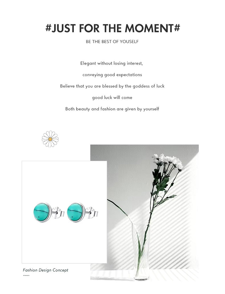 pendientes de tuerca de Plata de Ley 925 auténtica para mujer