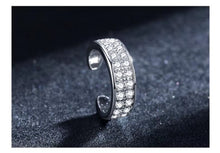 Load image into Gallery viewer, pendientes de plata de ley 925 para hombre y mujer, aretes con Clip brillante de circonita cúbica