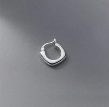Load image into Gallery viewer, pendientes de aro de Plata de Ley 925 auténtica para mujer