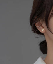Load image into Gallery viewer, pendientes de plata de ley 925 con forma de corazón Irregular para mujer