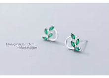 Load image into Gallery viewer, pendientes de plata de primera ley y Circonia cúbica para mujer