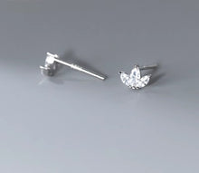 Load image into Gallery viewer, pendientes de plata de primera ley y Circonia cúbica para mujer